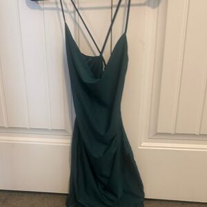 Windsor dark Green Spaghetti Strap Dress